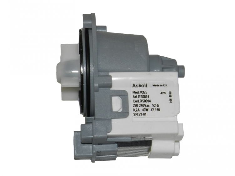 PMP002UN - Сливной насос - помпа Askoll 40W Mod. M325 (фишка спереди, 3 защелки) Bosch, Siemens