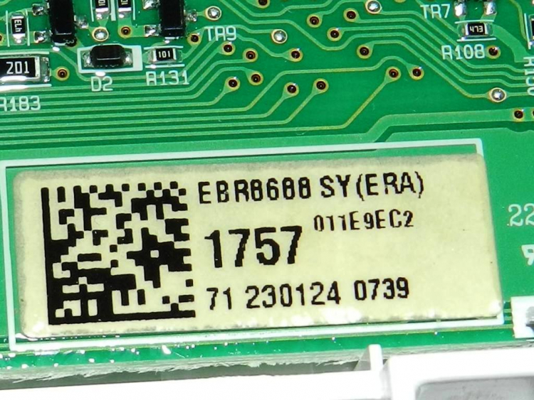 EBR86881757 - Модуль индикации (2 половинки соединены через шлейф) без доп. диодов + Wi-Fi 