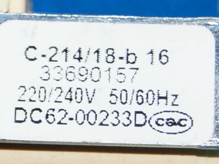DC62-00233D - Клапан заливной 3Wx180 Samsung 
