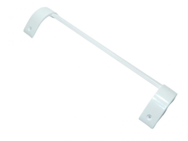 42065571 - Ручка двери холодильника белая СОСТАВНАЯ 40,5см (крепления пластик, рукоятка металл) Vestel