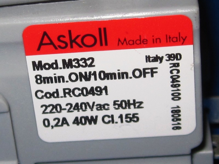 PMP006AD - Насос Askoll M332 40W под 3-и самореза с улиткой (алюм. обмотка)